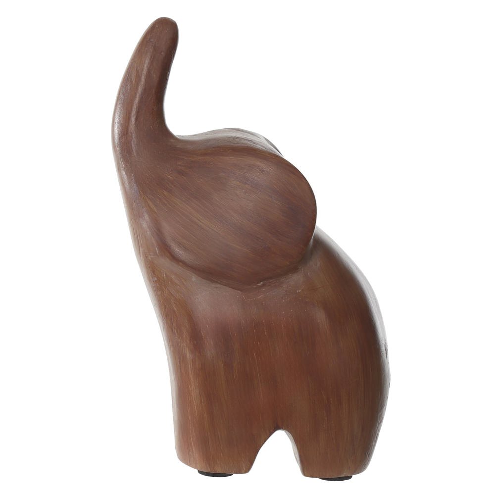 ESCULTURA DECORATIVA POLIRESINA ELEFANTE (MARROM) 15X10X6cm