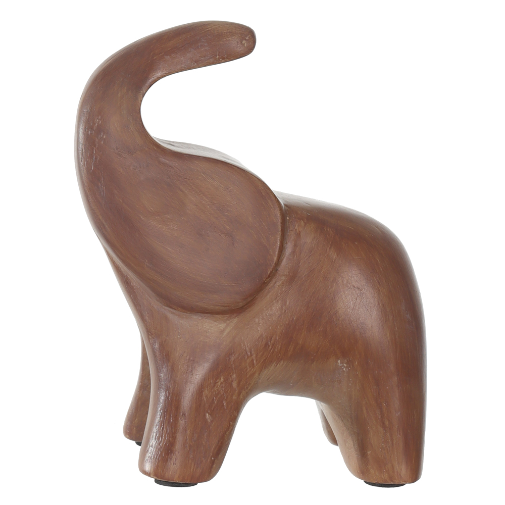 ESCULTURA DECORATIVA POLIRESINA ELEFANTE (MARROM) 13X10X5cm