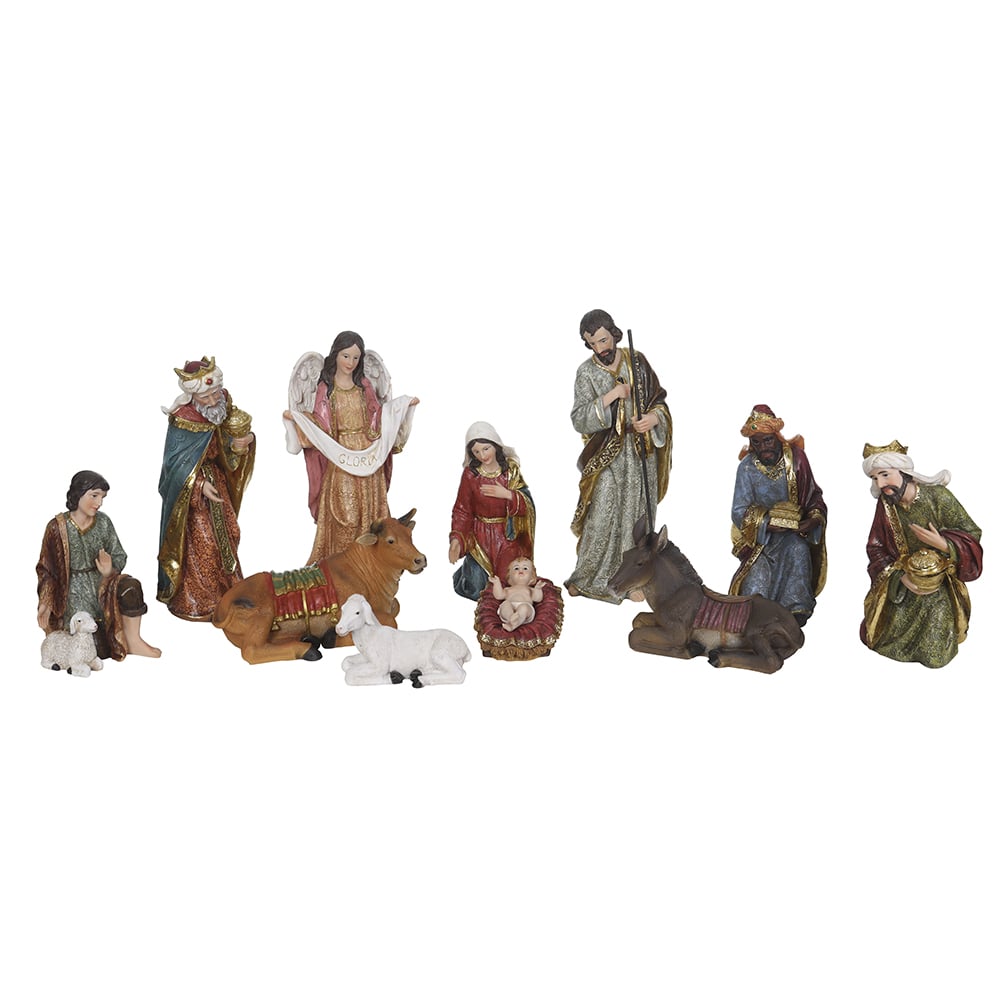 RESINA NATAL PRESEPIO C/11 PCS (COLORIDO) 42cm