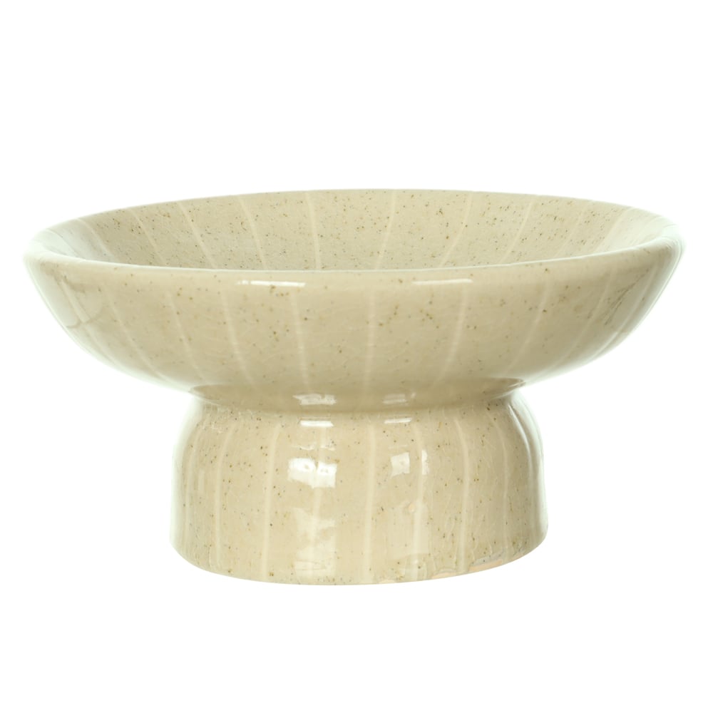 CENTRO DE MESA CERAMICA TEXTURIZADO (OFF WHITE) 9,5cm 19d
