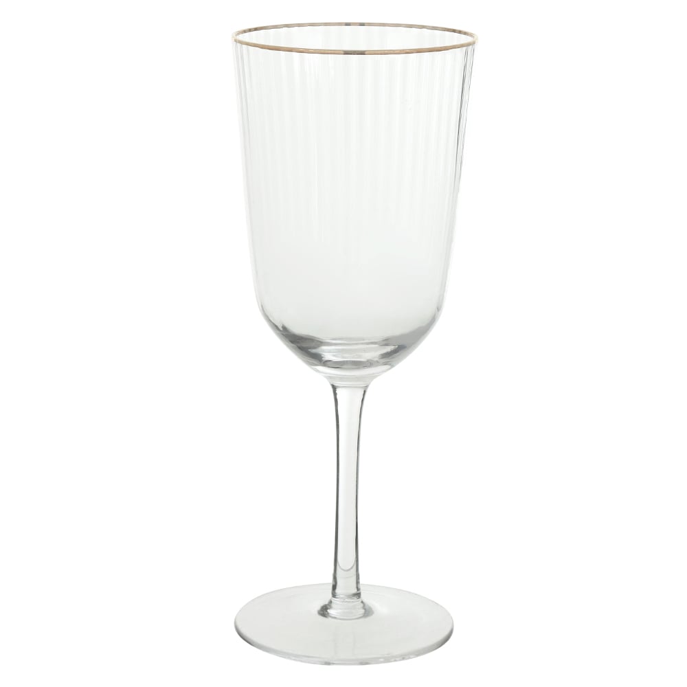 CJ TACAS 455ml 21,5X8,7cm C/4 PCS DELICATTA (TRANSPARENTE BD.DOURADA)