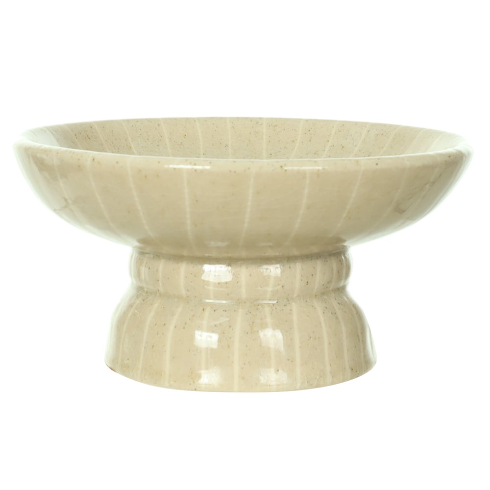 CENTRO DE MESA CERAMICA TEXTURIZADO (OFF WHITE) 11,5cm 22d