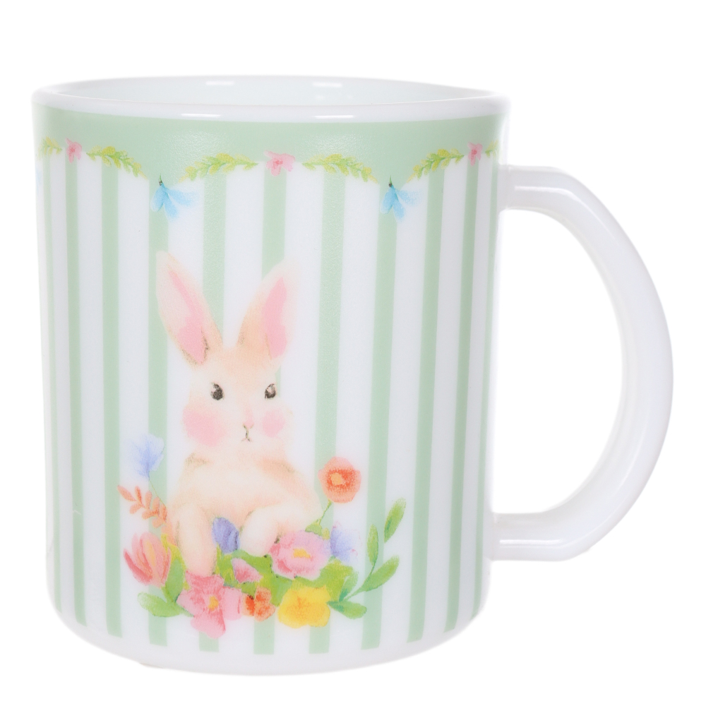 CANECA VIDRO OPALINO VIBRANTE 350ML (VERDE) 8X9cm