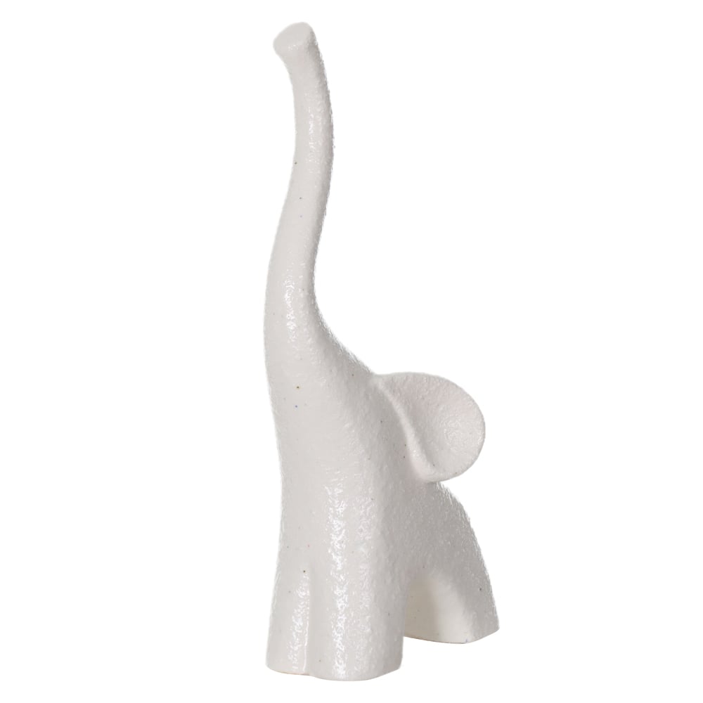 ESCULTURA DECORATIVA CERAMICA ELEFANTE (OFF WHITE) 25,5X11,5X6cm