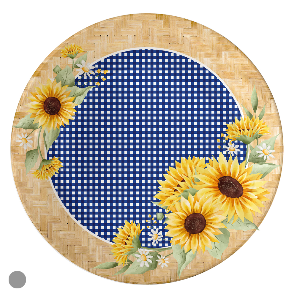 PRATO RASO MELAMINA GIRASSOL (AZUL) 22,5D