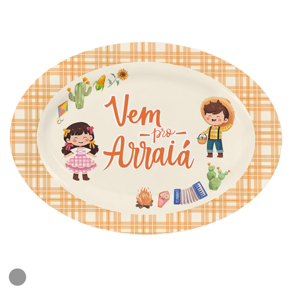 TRAVESSA MELAMINA SAO JOAO (AMARELO) 35,4X25,7X1,9cm