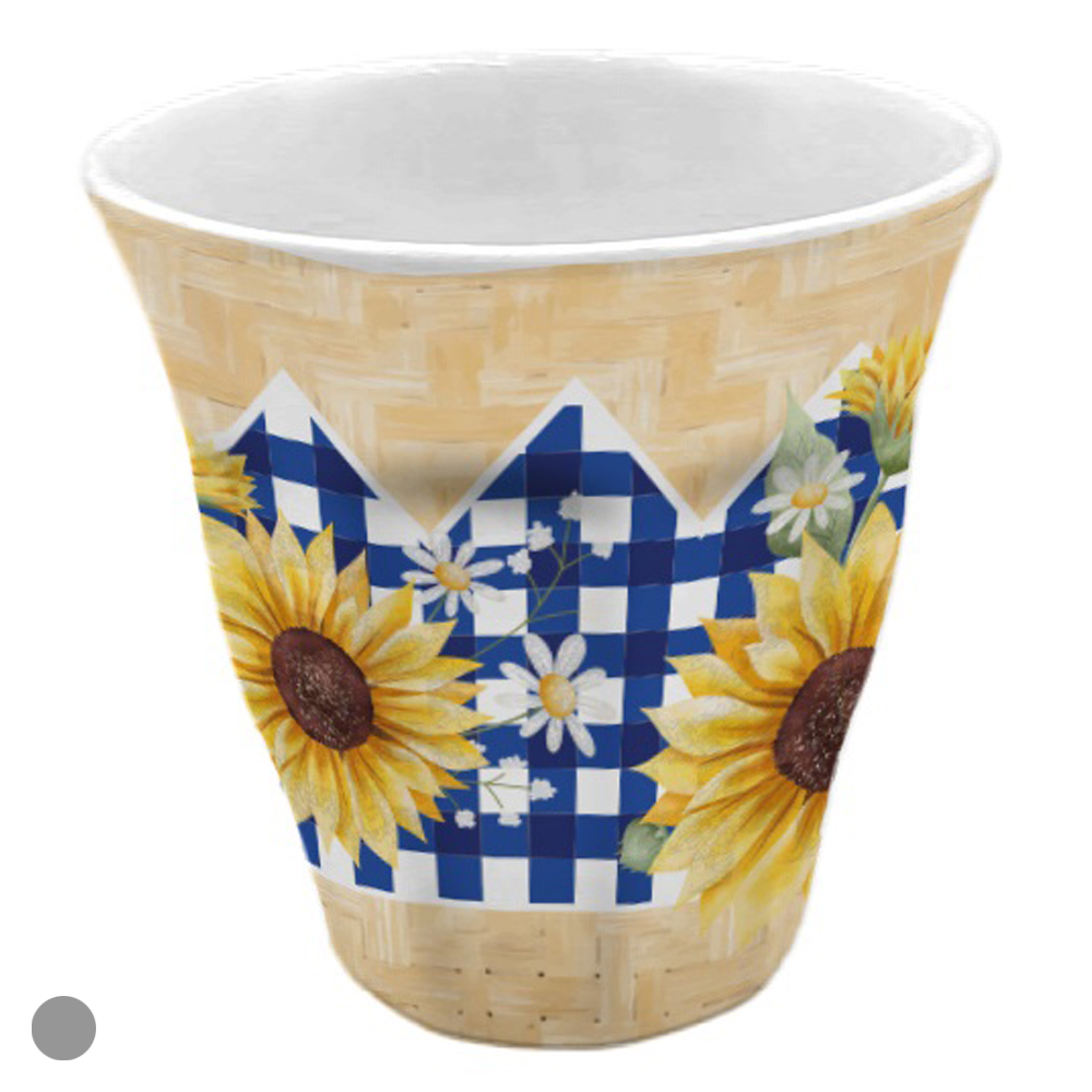 COPO MELAMINA GIRASSOL 300ML (AZUL) 8,8X8,8X8,9cm