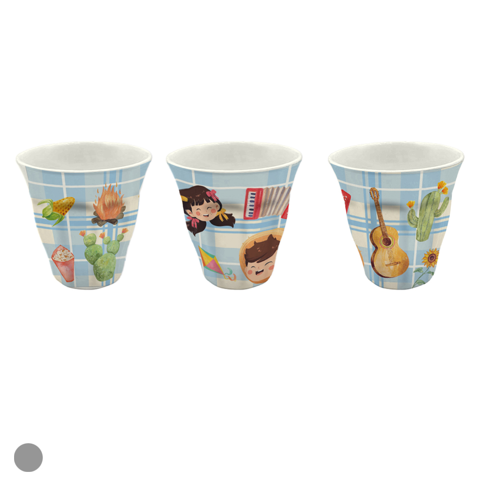 COPO MELAMINA INFANTIL 300ML (AZUL) 8,8X8,8X8,9cm