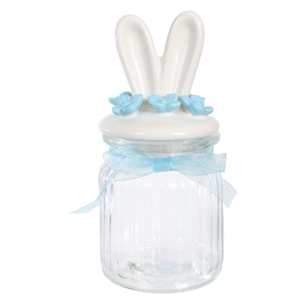 POTE VIDRO ORELHINHA 300 ML (AZUL)