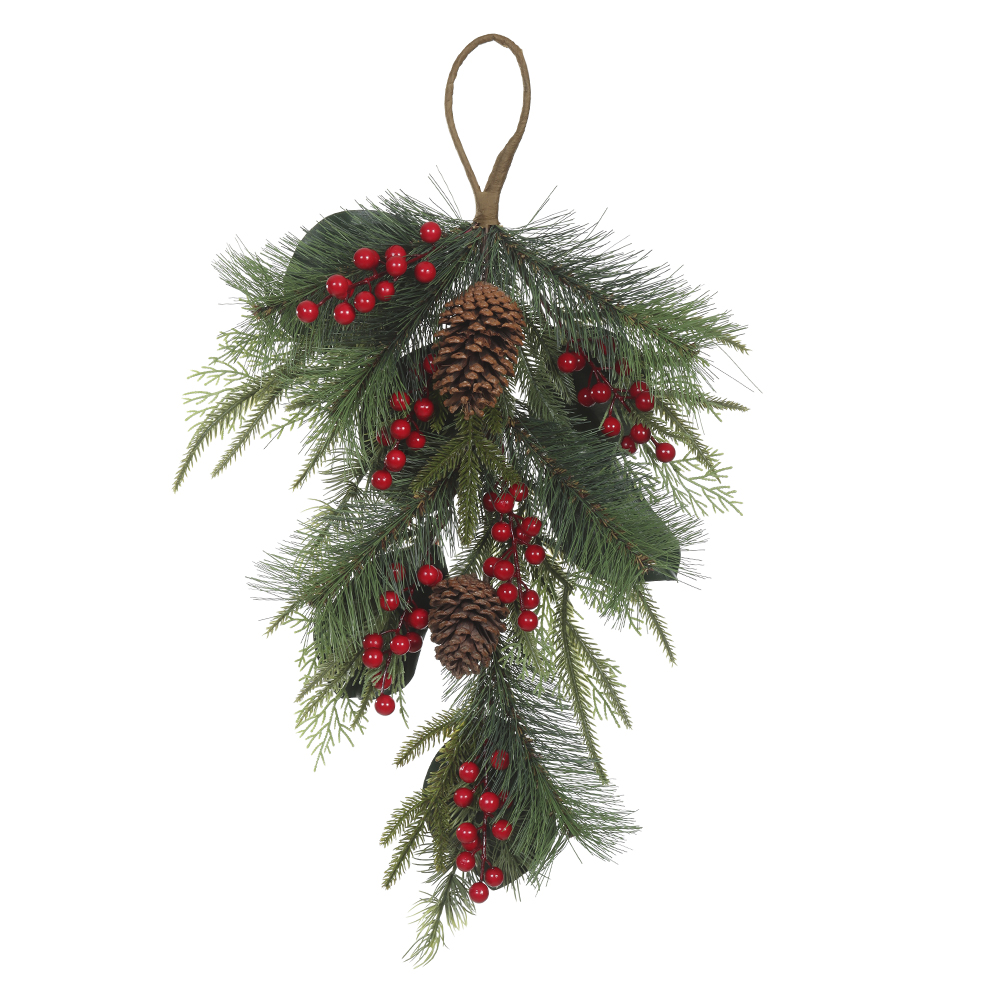 H.PINGENTE. NATAL C/BERRY (VERMELHO) 67cm