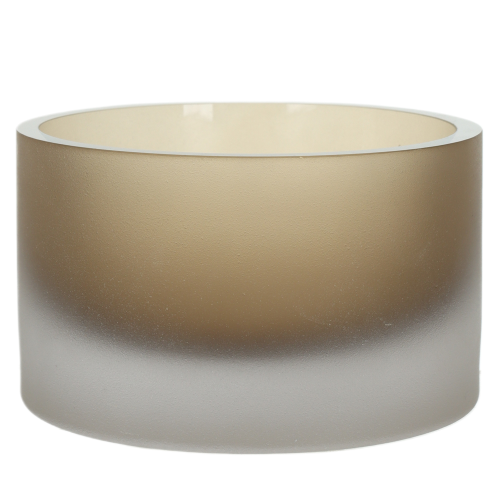 CENTRO DE MESA VIDRO DECORATIVO (MARROM FOSCO) 8cm 14d