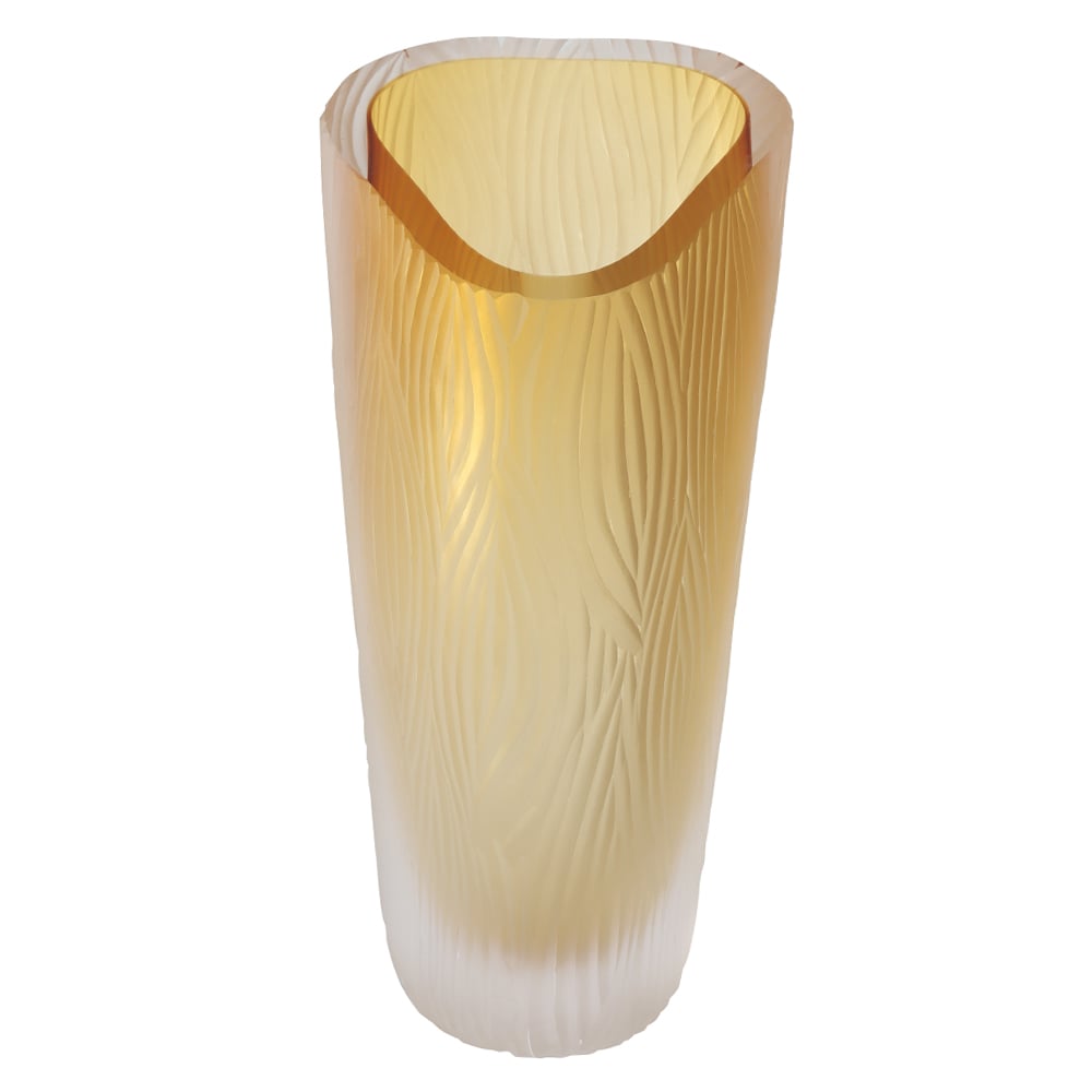 VASO DECORATIVO VIDRO (AMBAR FOSCO) 26,5cm 12,5d
