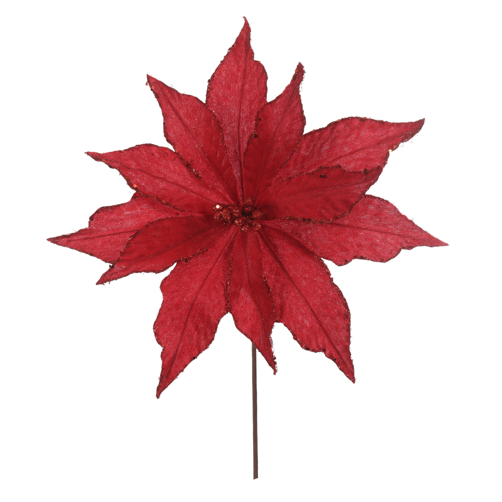 H.BICO DE PAPAGAIO NATAL AVELUDADO (VERMELHO GLITTER VERMELHO) 25cm 34d 12P