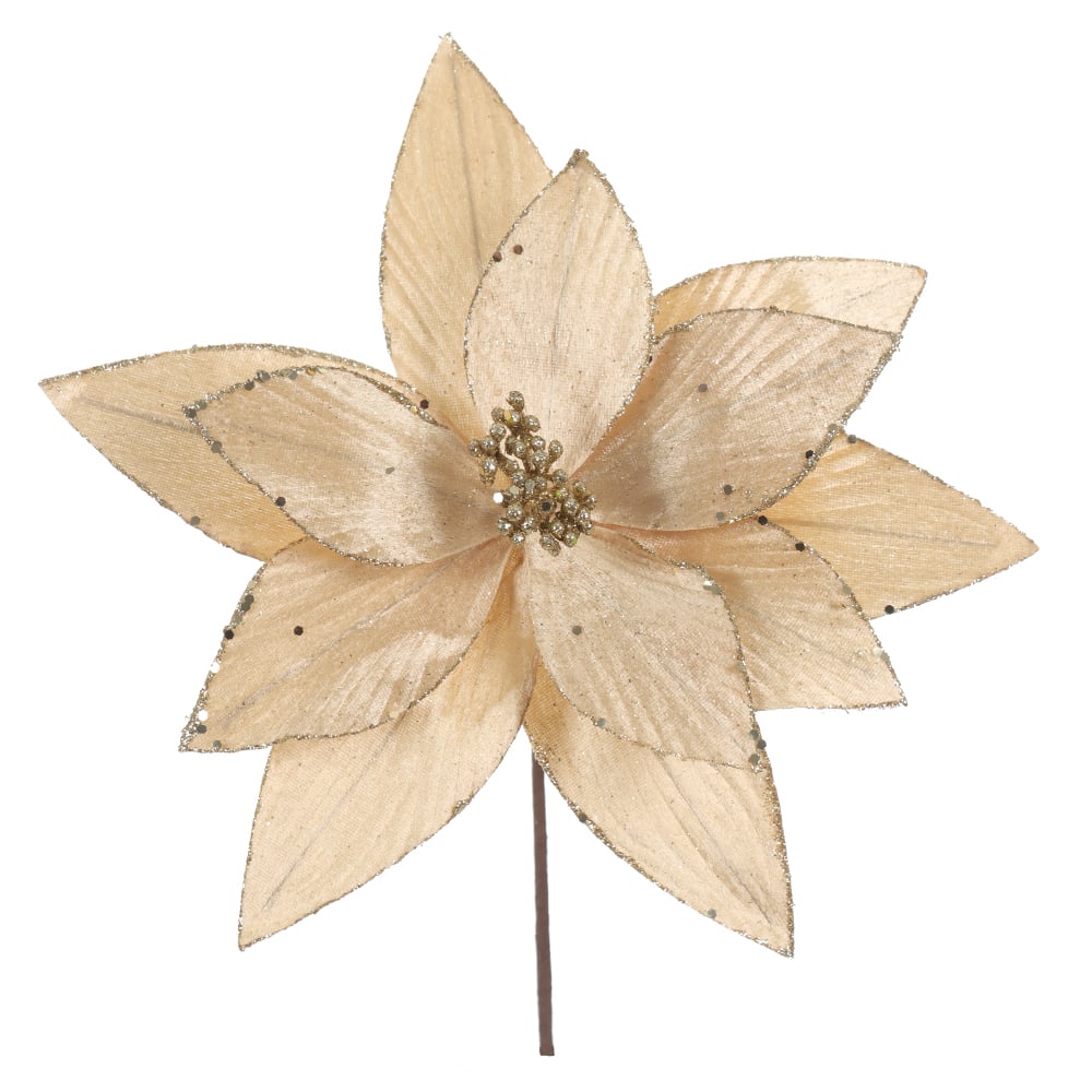 H.BICO DE PAPAGAIO NATAL AVELUDADO (DOURADO GLITTER DOURADO) 23cm 29d 12P
