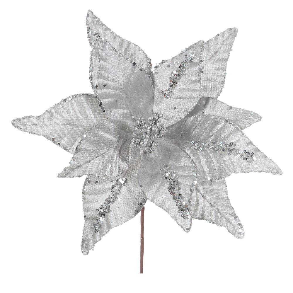 H.BICO DE PAPAGAIO NATAL AVELUDADO (PRATA GLITTER PRATA) 24cm 31d 11P