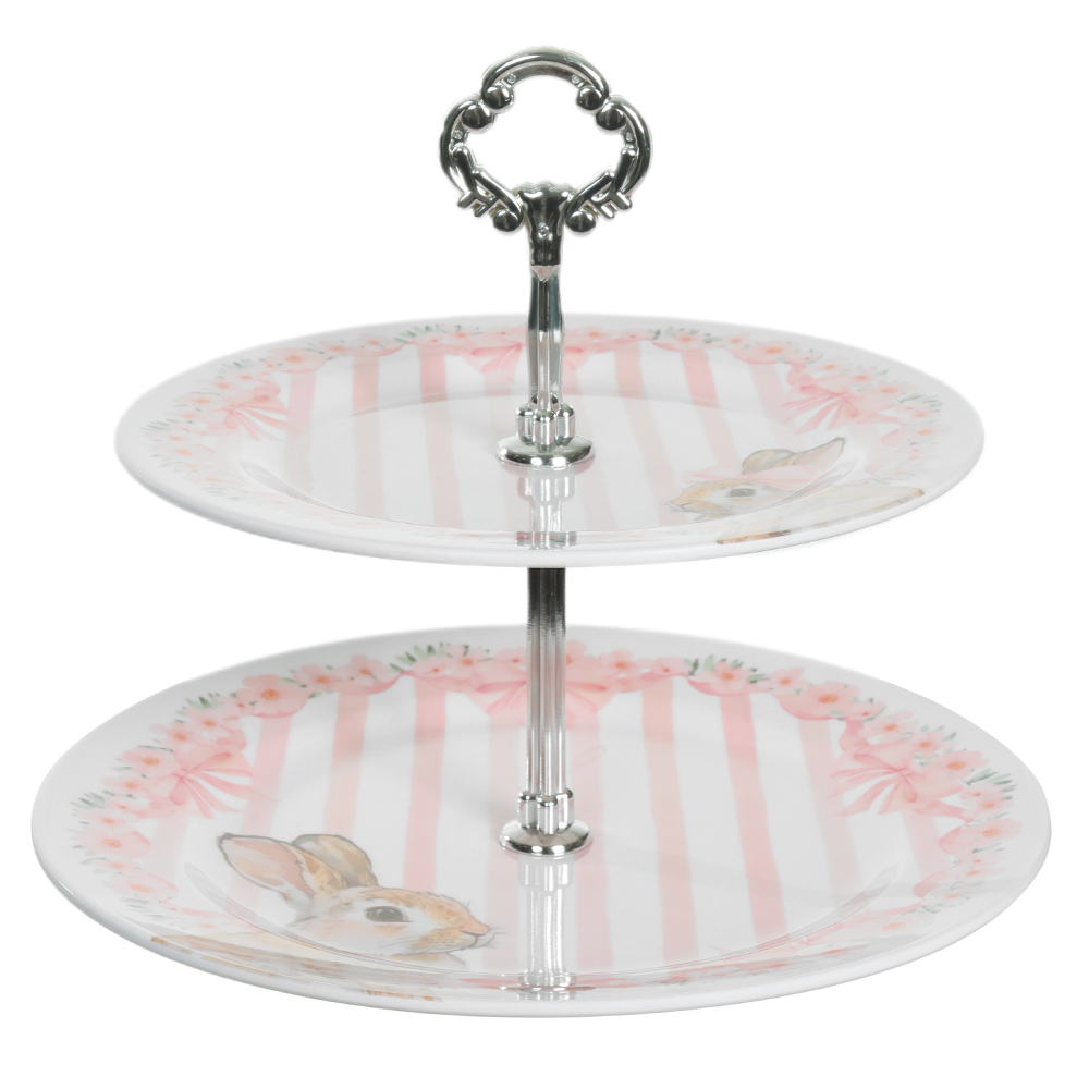 SUPORTE DUPLO PARA DOCES MELAMINA CANDY (ROSA) 27,5D