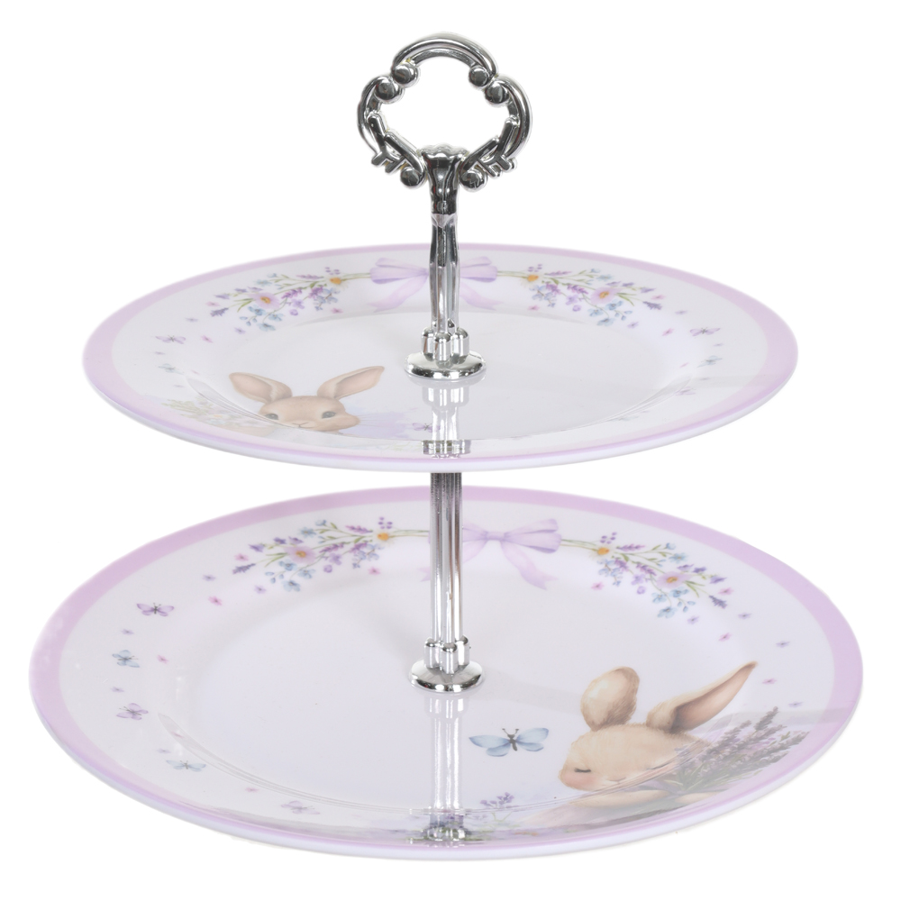 SUPORTE DUPLO PARA DOCES MELAMINA PROVENCAL (LILAS) 27,5D