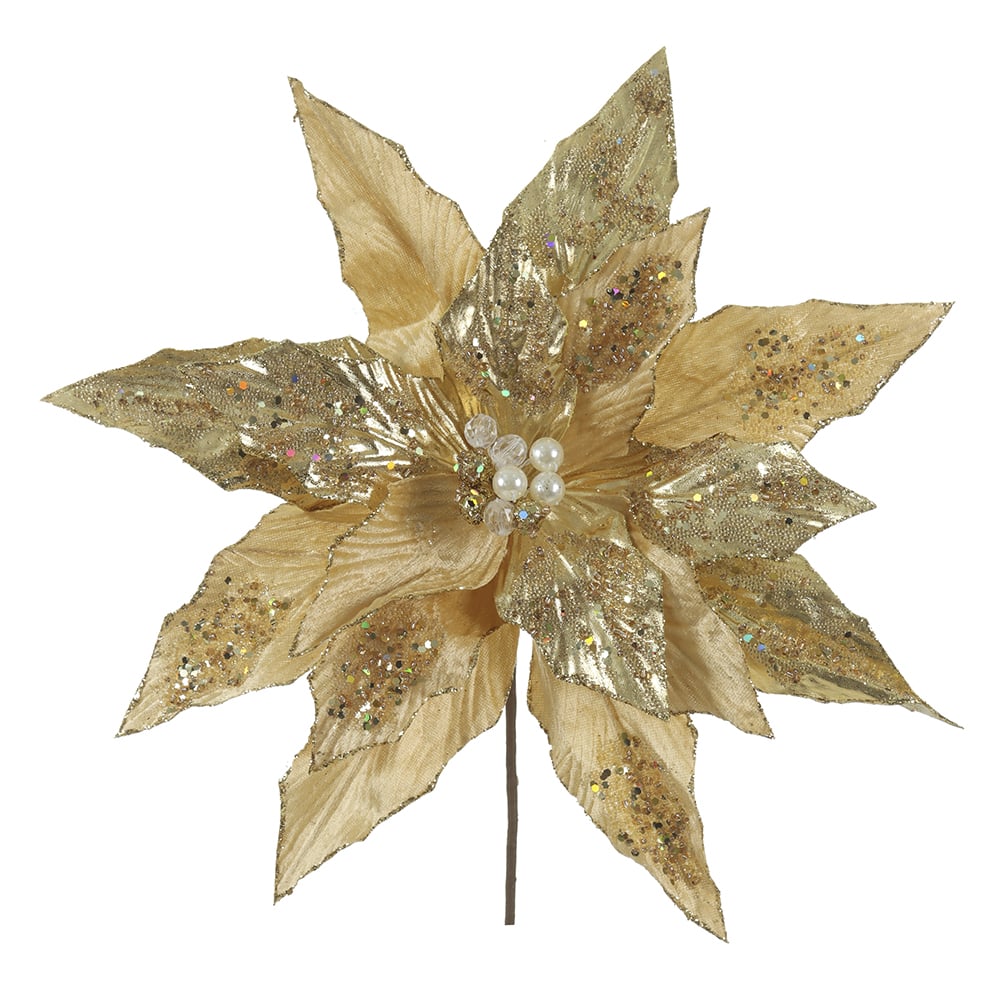H.BICO DE PAPAGAIO NATAL AVELUDADO (DOURADO GLITTER DOURADO) 25cm 37d 16P