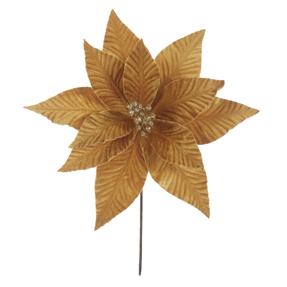 H.BICO DE PAPAGAIO NATAL AVELUDADO (DOURADO GLITTER DOURADO) 25cm 30d 12P
