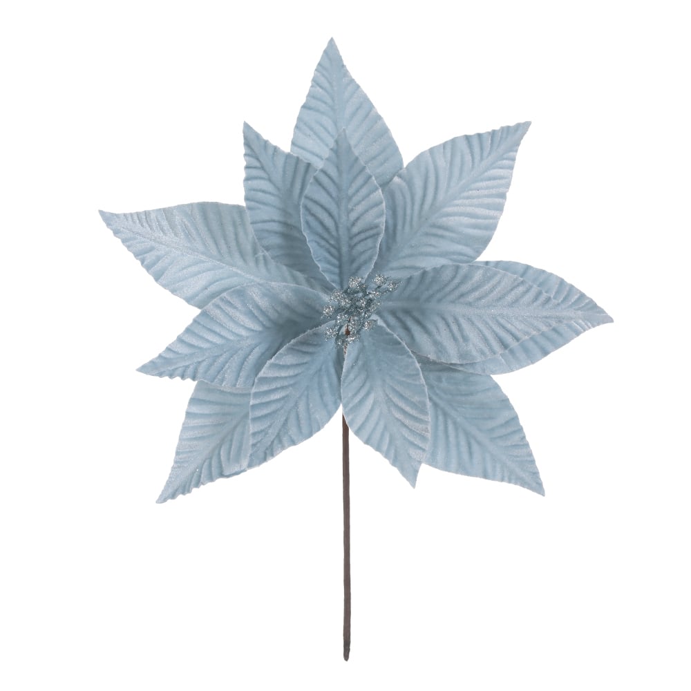 H.BICO DE PAPAGAIO NATAL AVELUDADO (AZUL CLARO GLITTER AZUL CLARO) 25cm 30d 12P