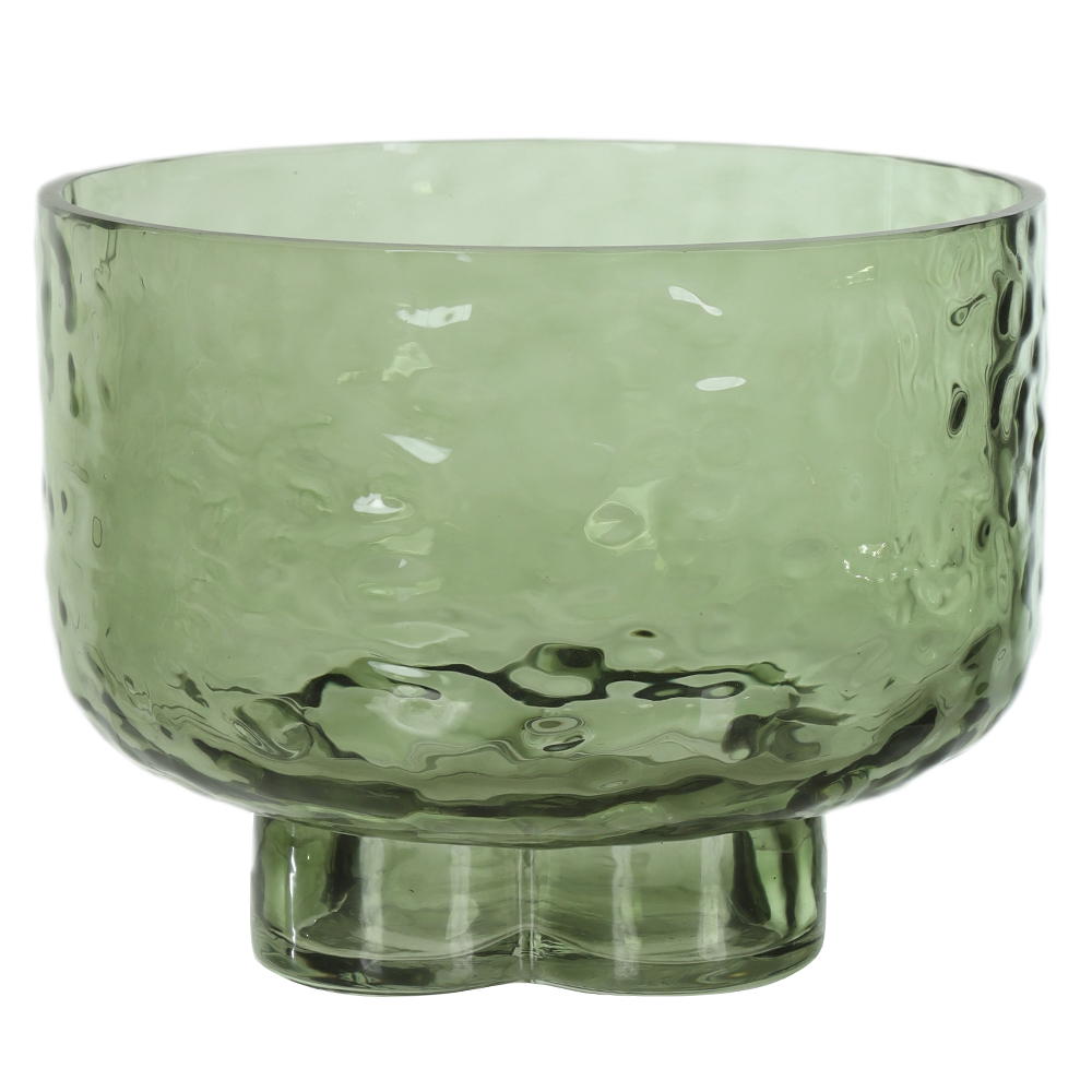 VASO DECORATIVO VIDRO (VERDE) 14cm 18d