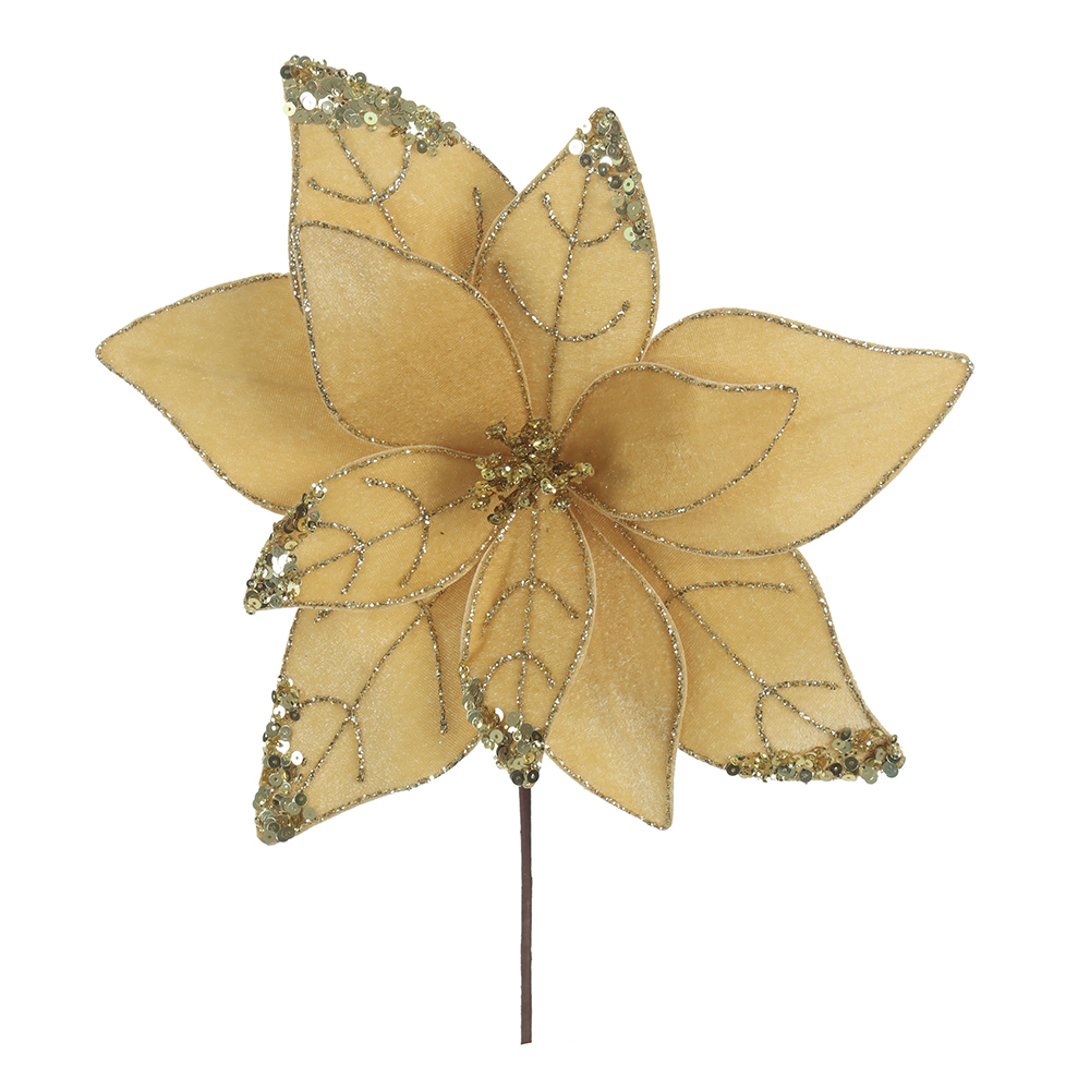 H.BICO DE PAPAGAIO NATAL AVELUDADO (DOURADO GLITTER DOURADO) 25cm 30d 11P