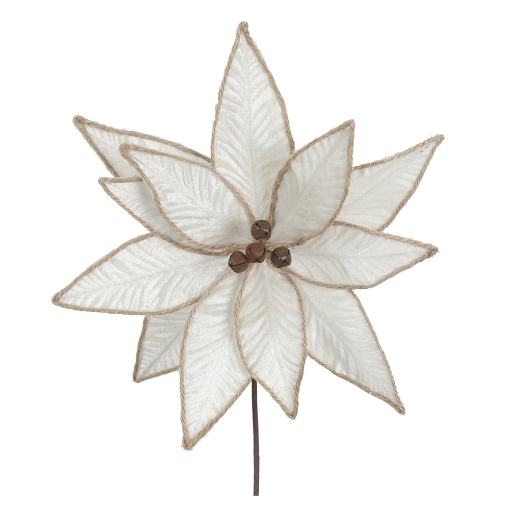 H.BICO DE PAPAGAIO NATAL AVELUDADO (OFF WHITE) 25cm 31d 12P