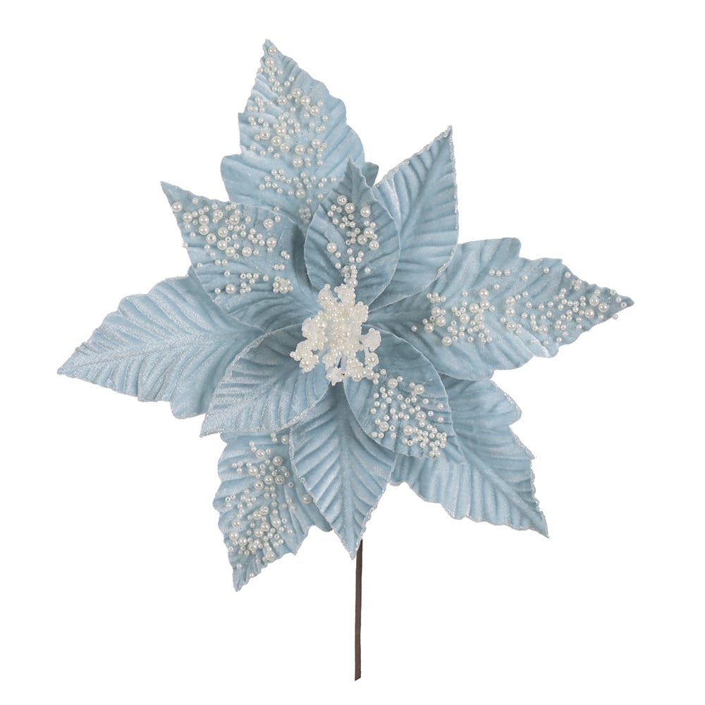H.BICO DE PAPAGAIO NATAL AVELUDADO (AZUL CLARO) 25cm 30d 11P