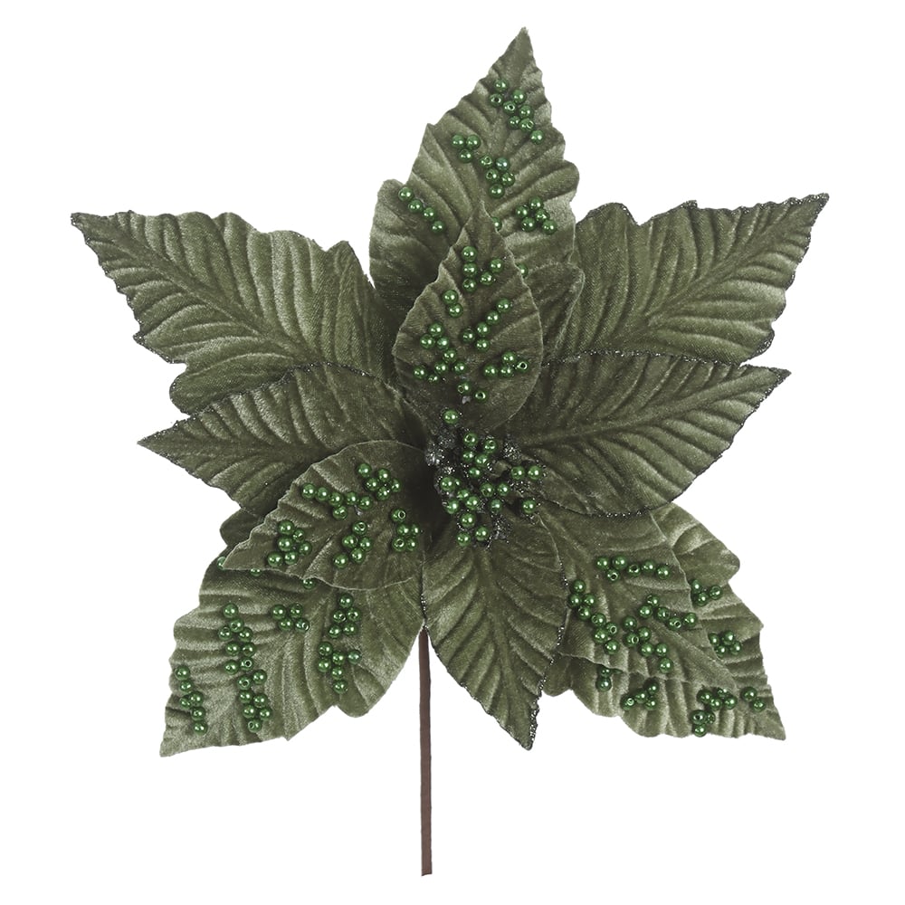 H.BICO DE PAPAGAIO NATAL AVELUDADO (VERDE) 25cm 30d 11P