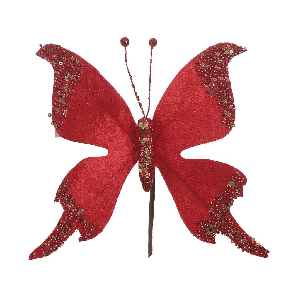 C.BORBOLETA NATAL 24D (VERMELHO) 15cm