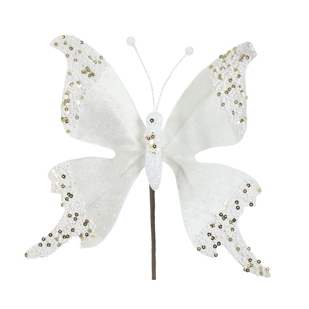 C.BORBOLETA NATAL 24D (OFF WHITE) 15cm