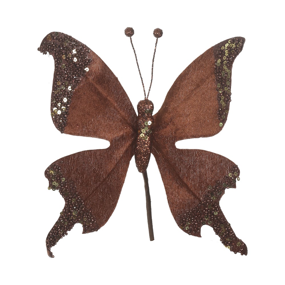 C.BORBOLETA NATAL 24D (MARROM) 15cm
