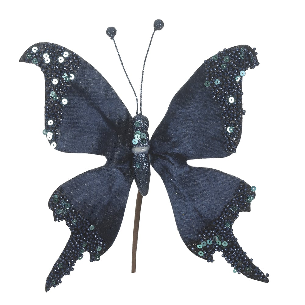 C.BORBOLETA NATAL 24D (AZUL ESCURO) 15cm