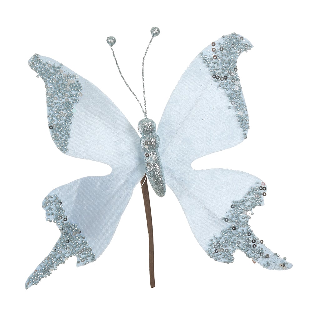 C.BORBOLETA NATAL 24D (AZUL CLARO) 15cm