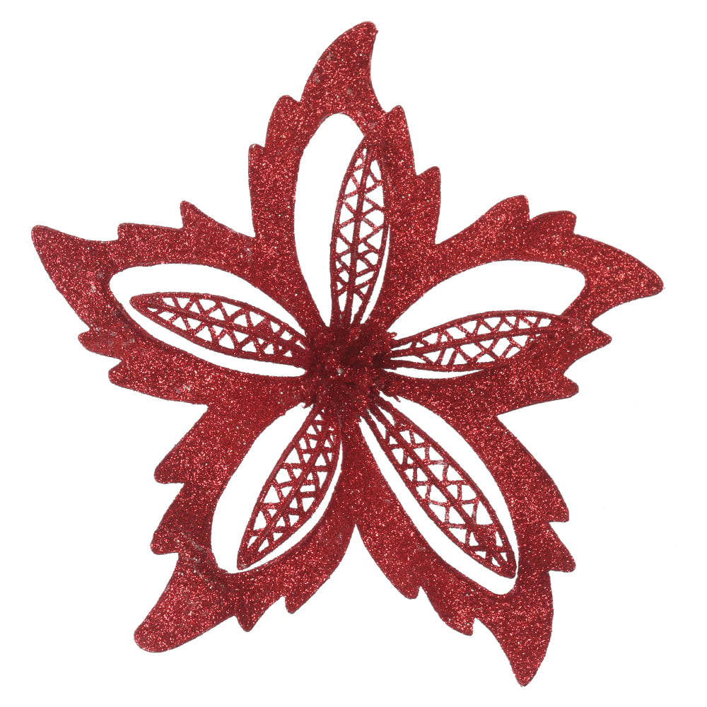 H.BICO DE PAPAGAIO NATAL C/GLITTER (VERMELHO) 19cm 19d
