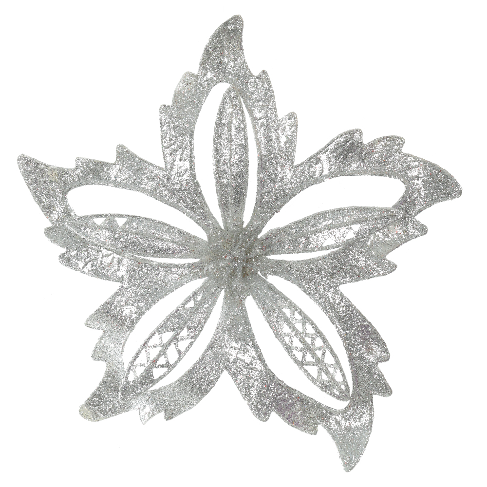 H.BICO DE PAPAGAIO NATAL C/GLITTER (PRATA) 19cm 19d