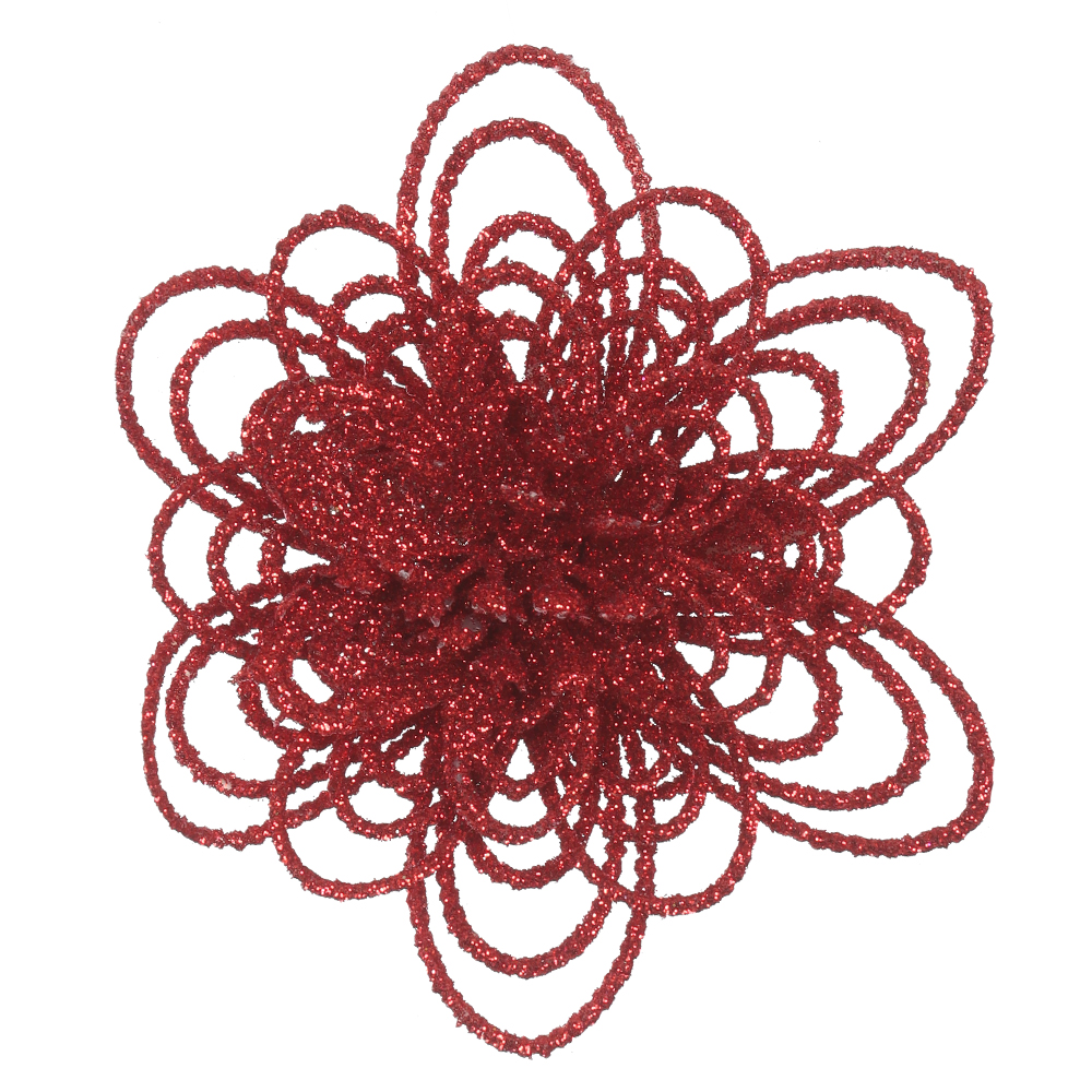 H.BICO DE PAPAGAIO NATAL C/GLITTER (VERMELHO) 10cm 10d