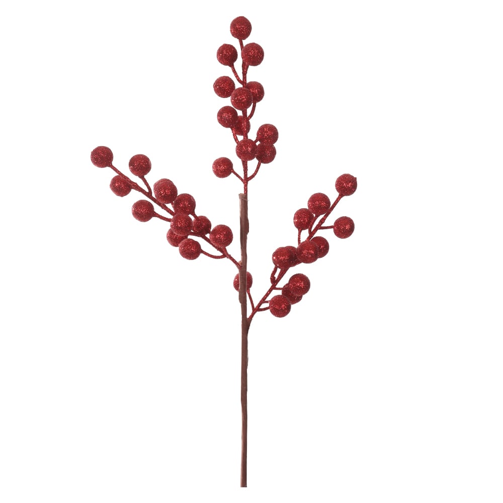 C.BERRY NATAL C/GLITTER (VERMELHO) 37cm