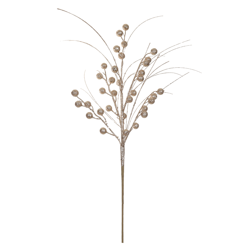 C.BOLINHAS NATAL C/GLITTER (CHAMPANHE) 58cm