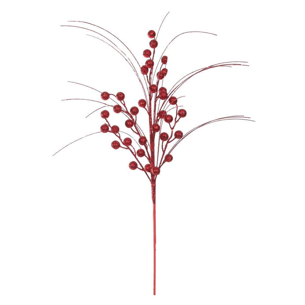 C.BOLINHAS NATAL C/GLITTER (VERMELHO) 58cm