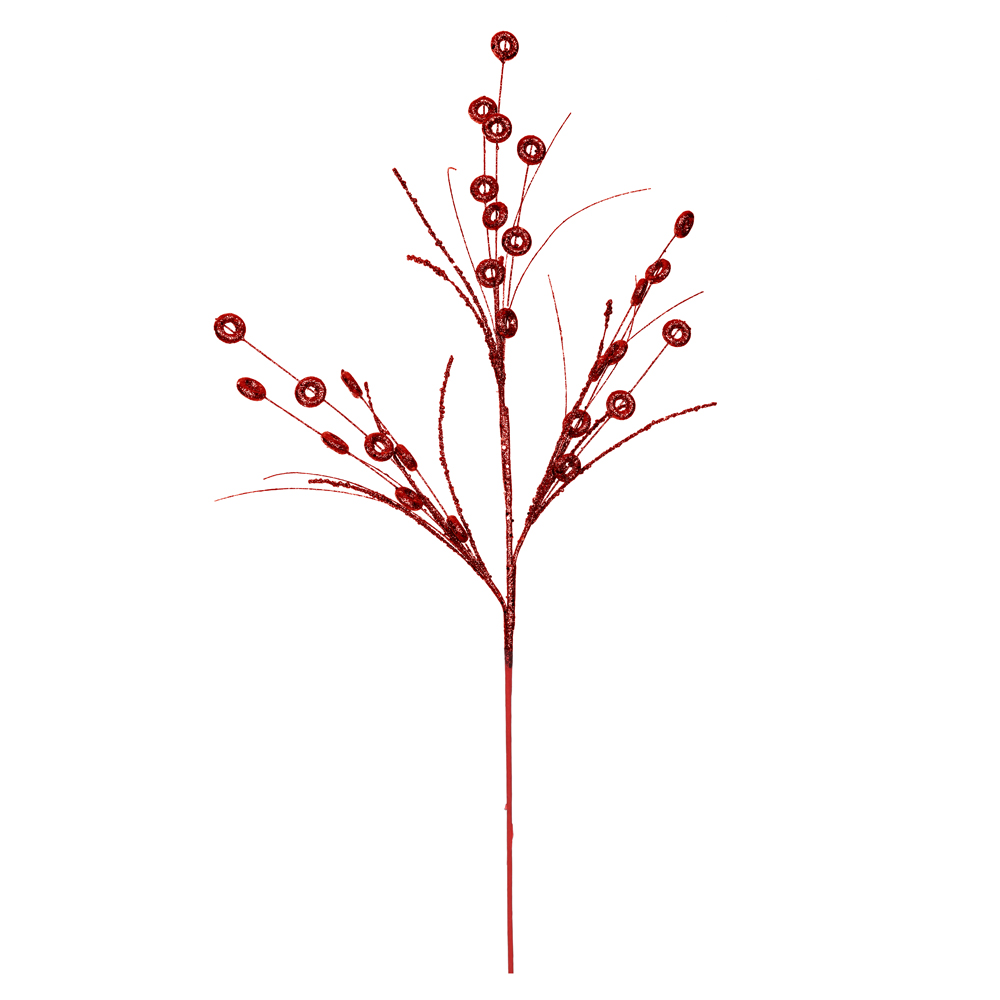 C.BOLINHAS NATAL C/GLITTER (VERMELHO) 78cm