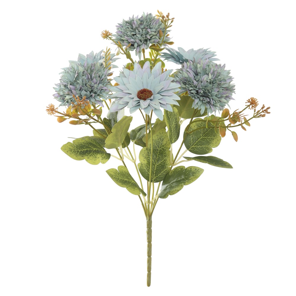 B.CRAVO GERBERA X7 (AZUL OUTONO) 36cm