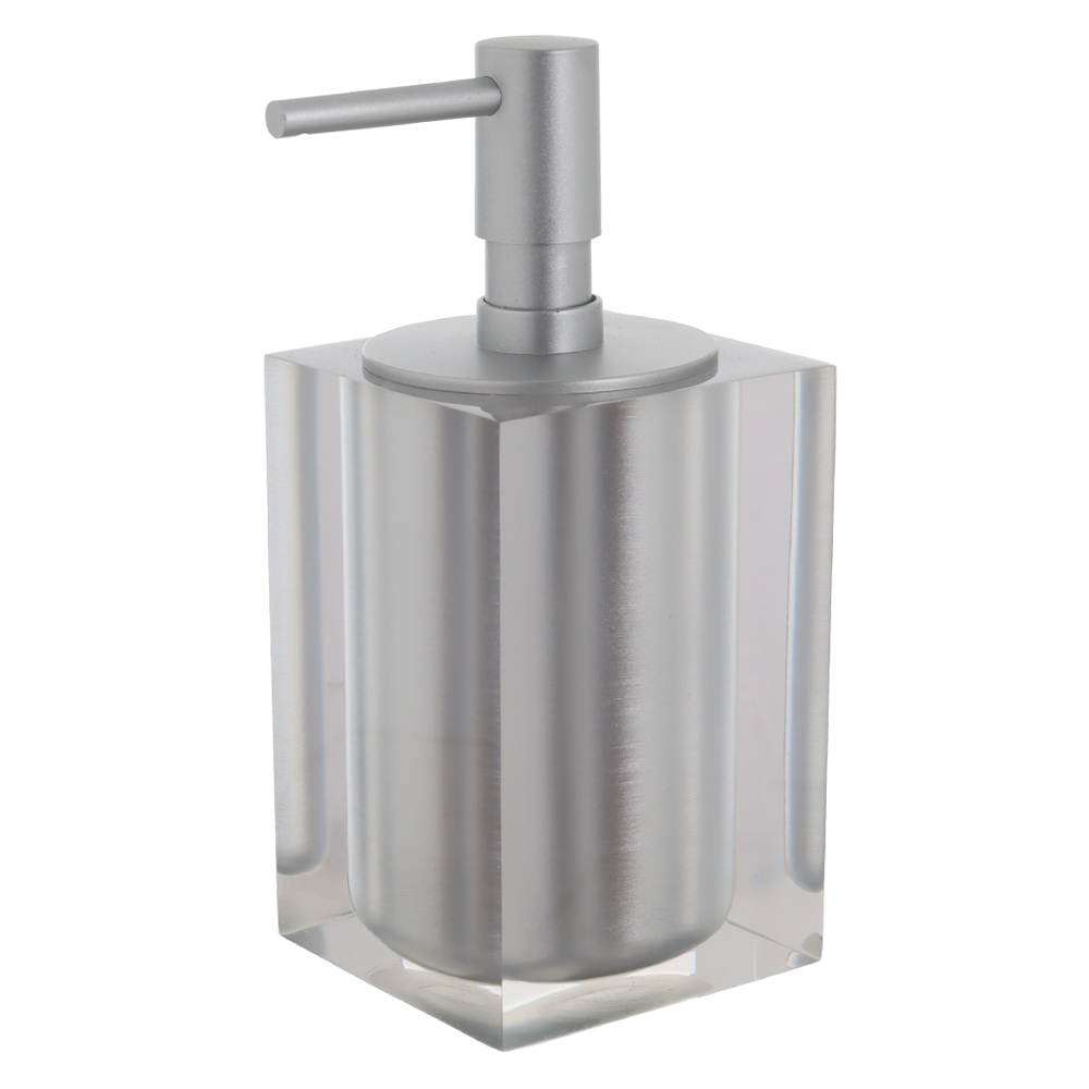 PORTA SABONETE POLIRESINA 170ml 15,8X6,7X6,7cm ECHO (PRATA)