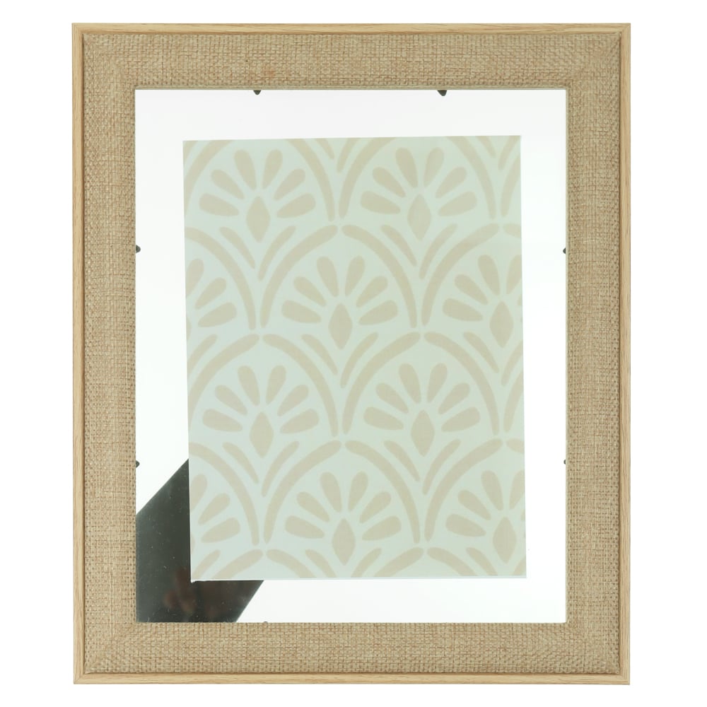 PORTA RETRATO FTO 15X20 EM MDF E LINHO (BEGE) 29,5X24,5X1,2cm