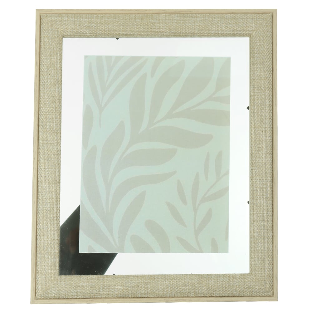 PORTA RETRATO FTO 15X20 EM MDF E LINHO (BEGE CLARO) 29,5X24,5X1,2cm