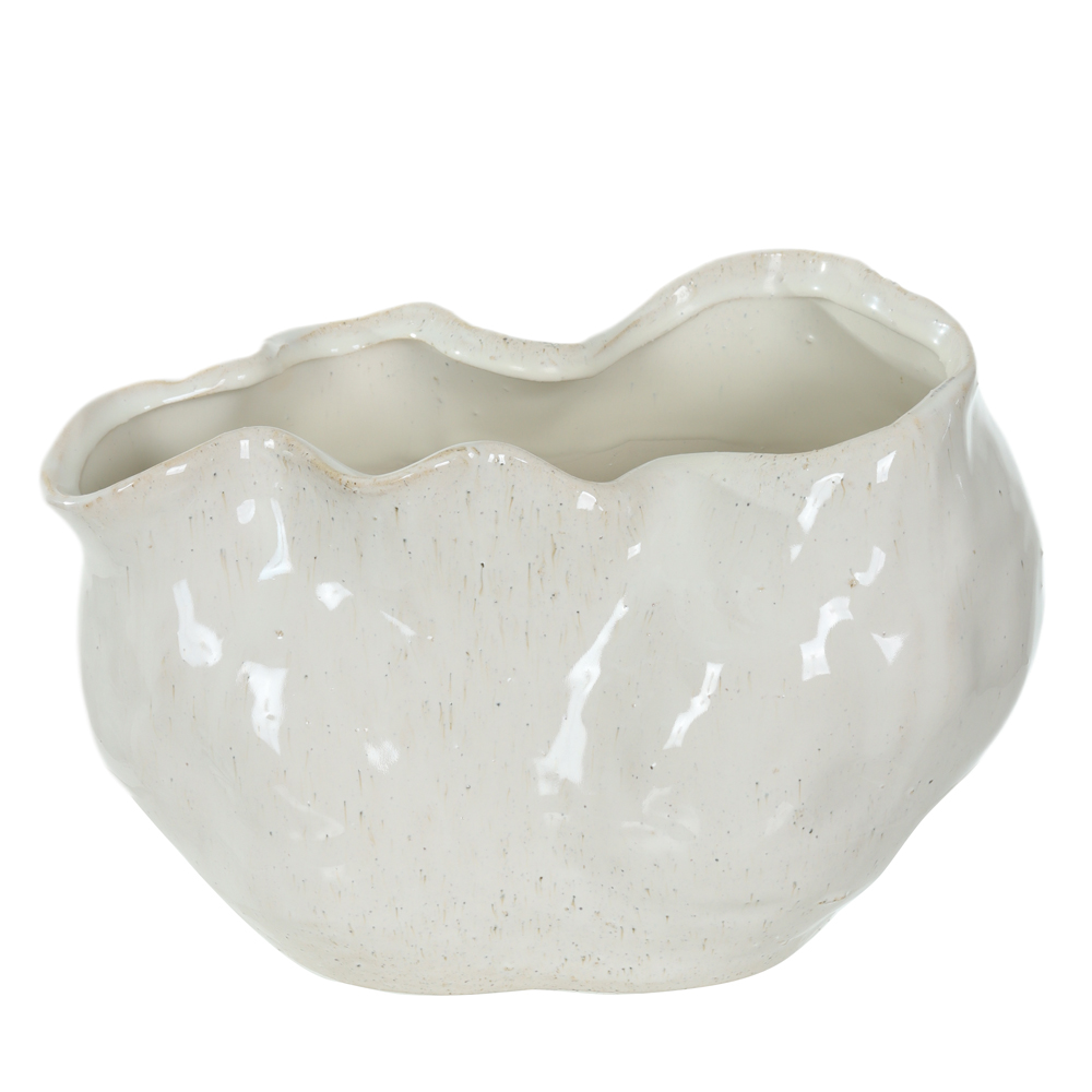 VASO DECORATIVO CERAMICA (OFF WHITE) 17,5X26X15cm