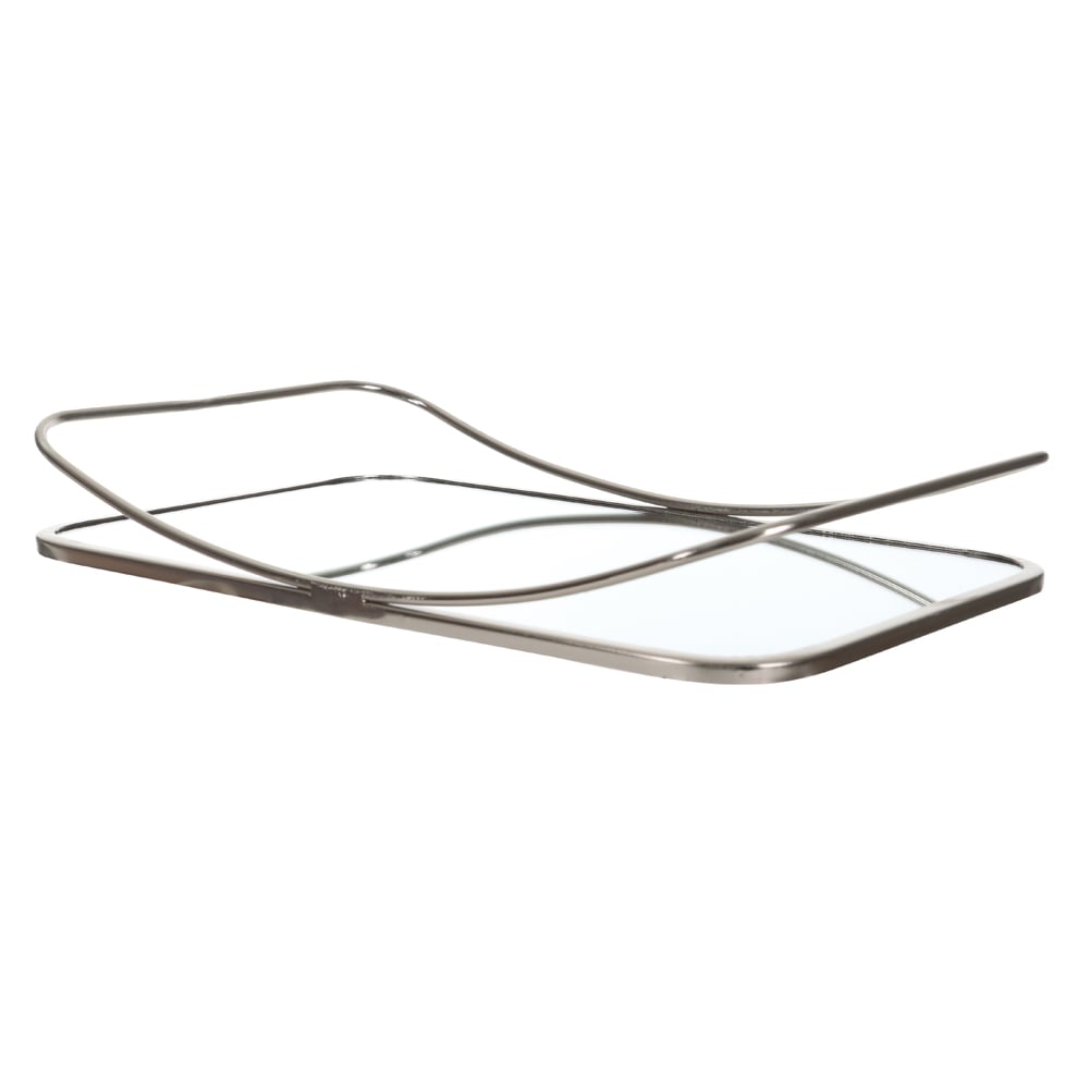 BANDEJA METAL COM ESPELHO LINES (PRATA) 6X40X26cm