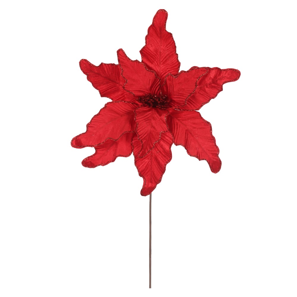 H.BICO DE PAPAGAIO NATAL AVELUDADO (VERMELHO GLITTER VERMELHO) 25cm 42d 10P