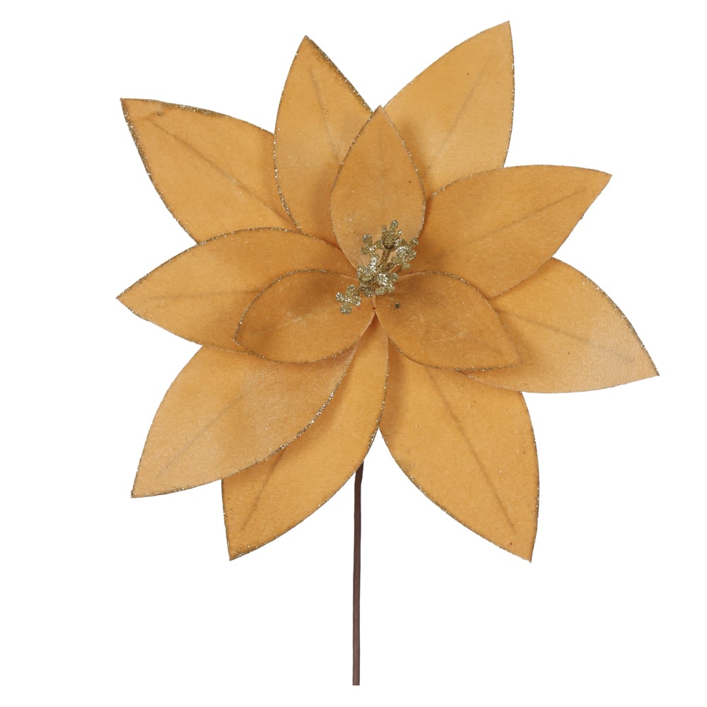 H.BICO DE PAPAGAIO NATAL AVELUDADO (DOURADO GLITTER DOURADO) 25cm 36d 12P