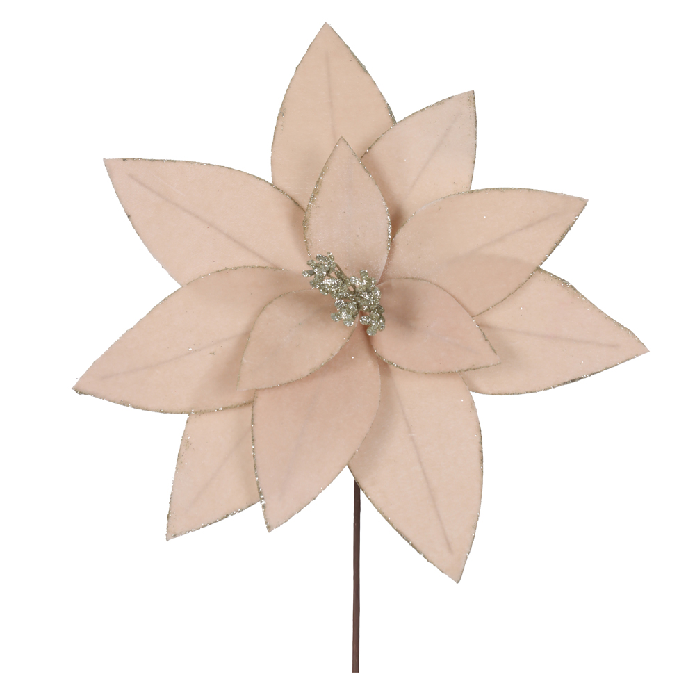 H.BICO DE PAPAGAIO NATAL AVELUDADO (CHAMPANHE GLITTER CHAMPANHE) 25cm 36d 12P